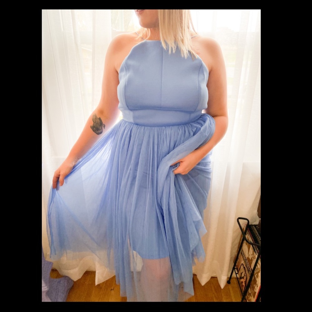 COPY - Brand New ASOS DESIGNS Scuba Pinny Midi Tull Dress